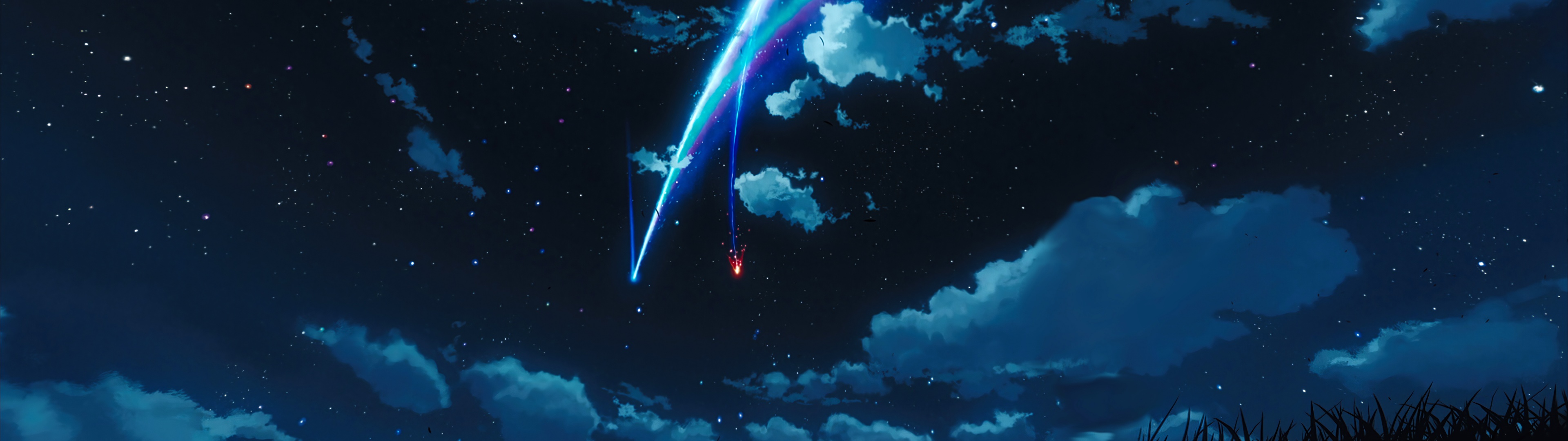 Your Name Wallpaper 4K, Shooting stars, Kimi no Na wa