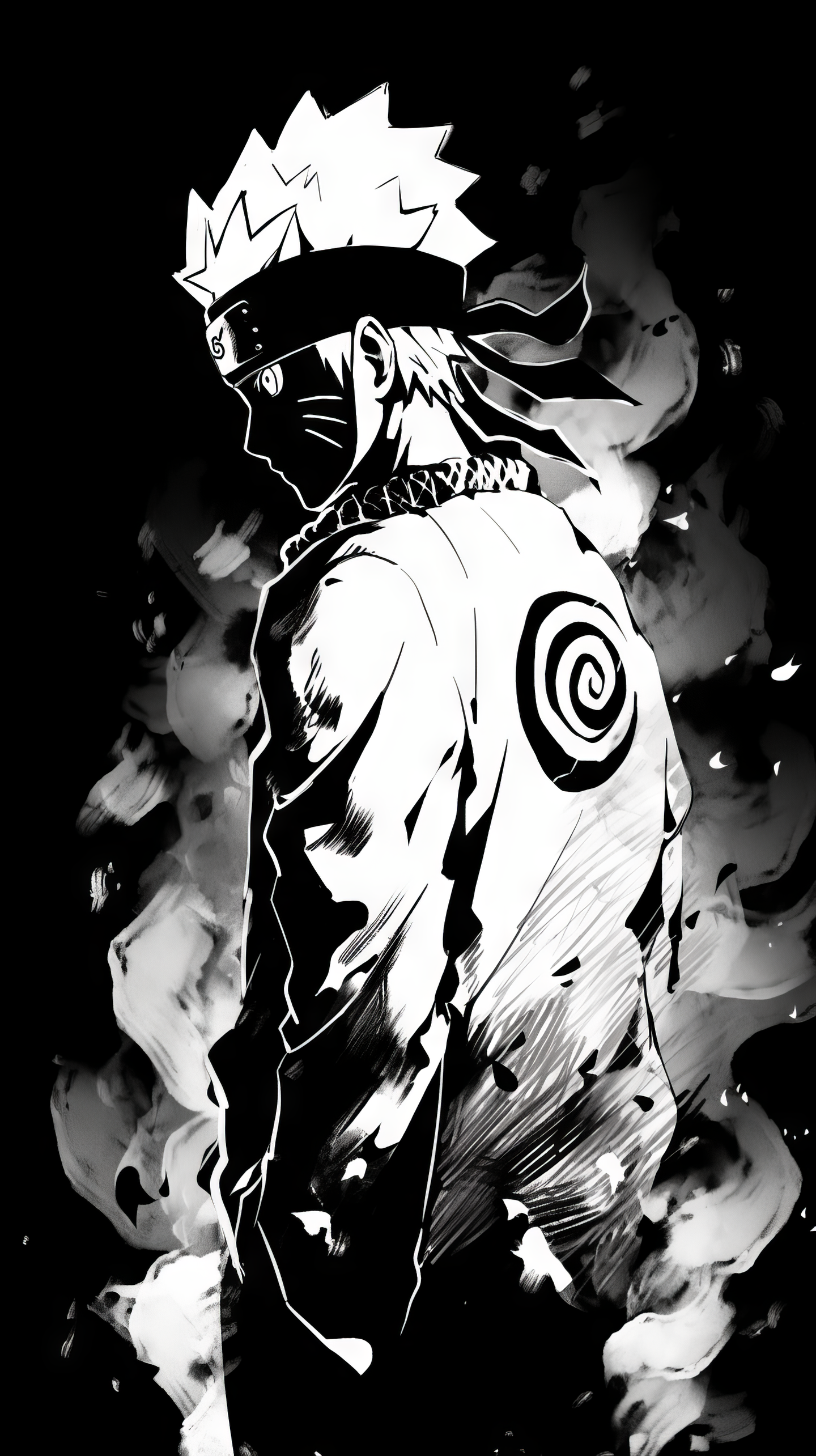 White Naruto Uzumaki Phone Wallpaper