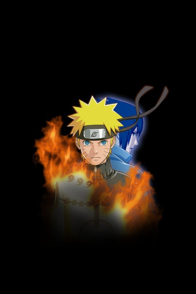 Naruto and Sasuke black wallpaper
