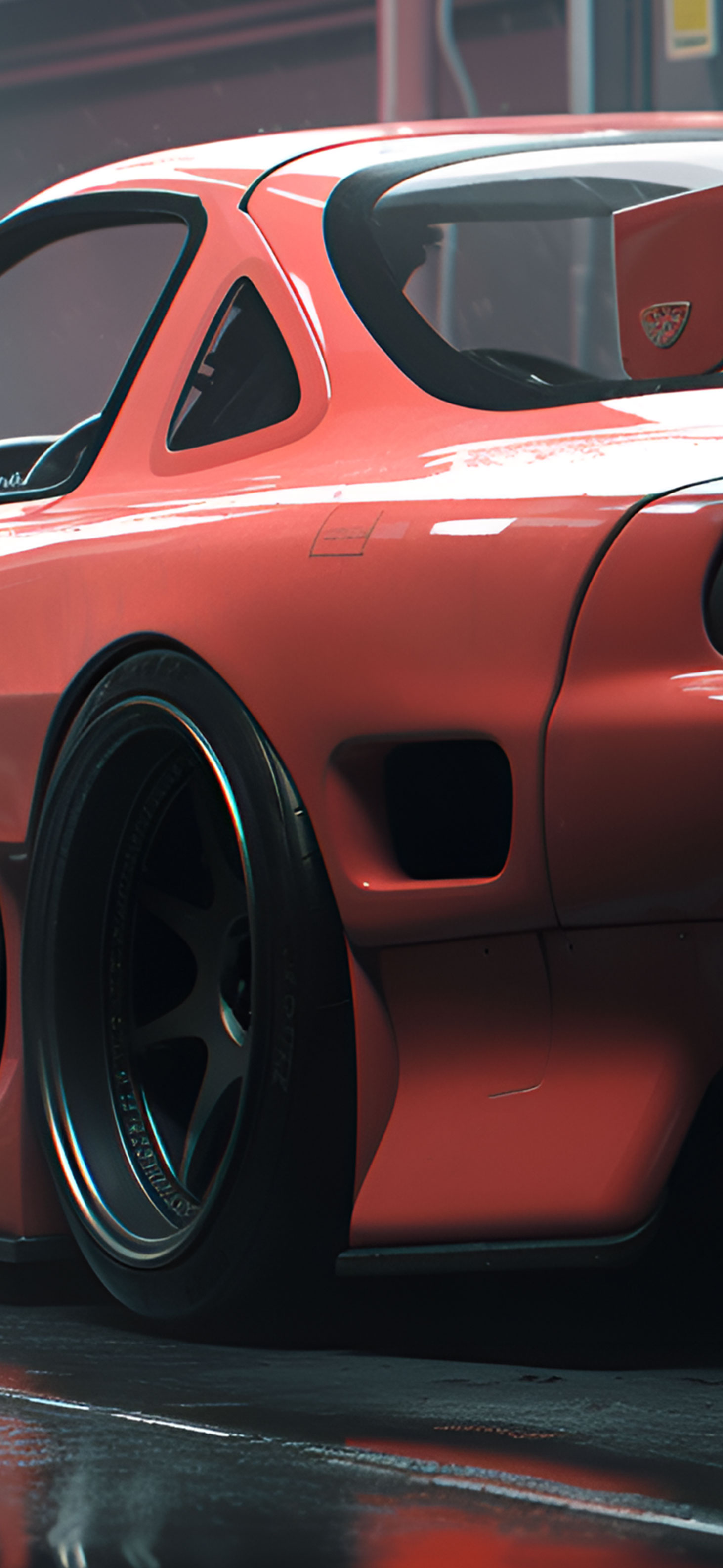Brick Colored Mazda RX 7 Wallpaper