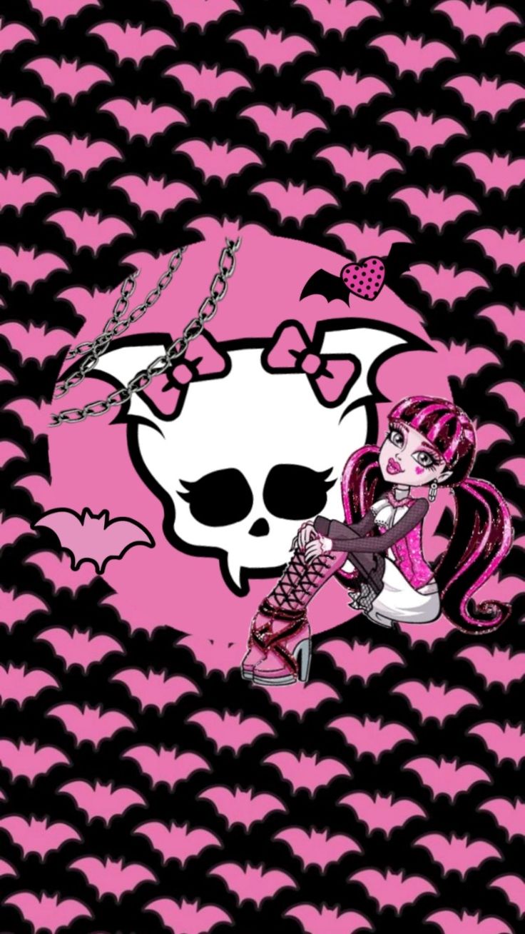 Monster high pink and black draculaura