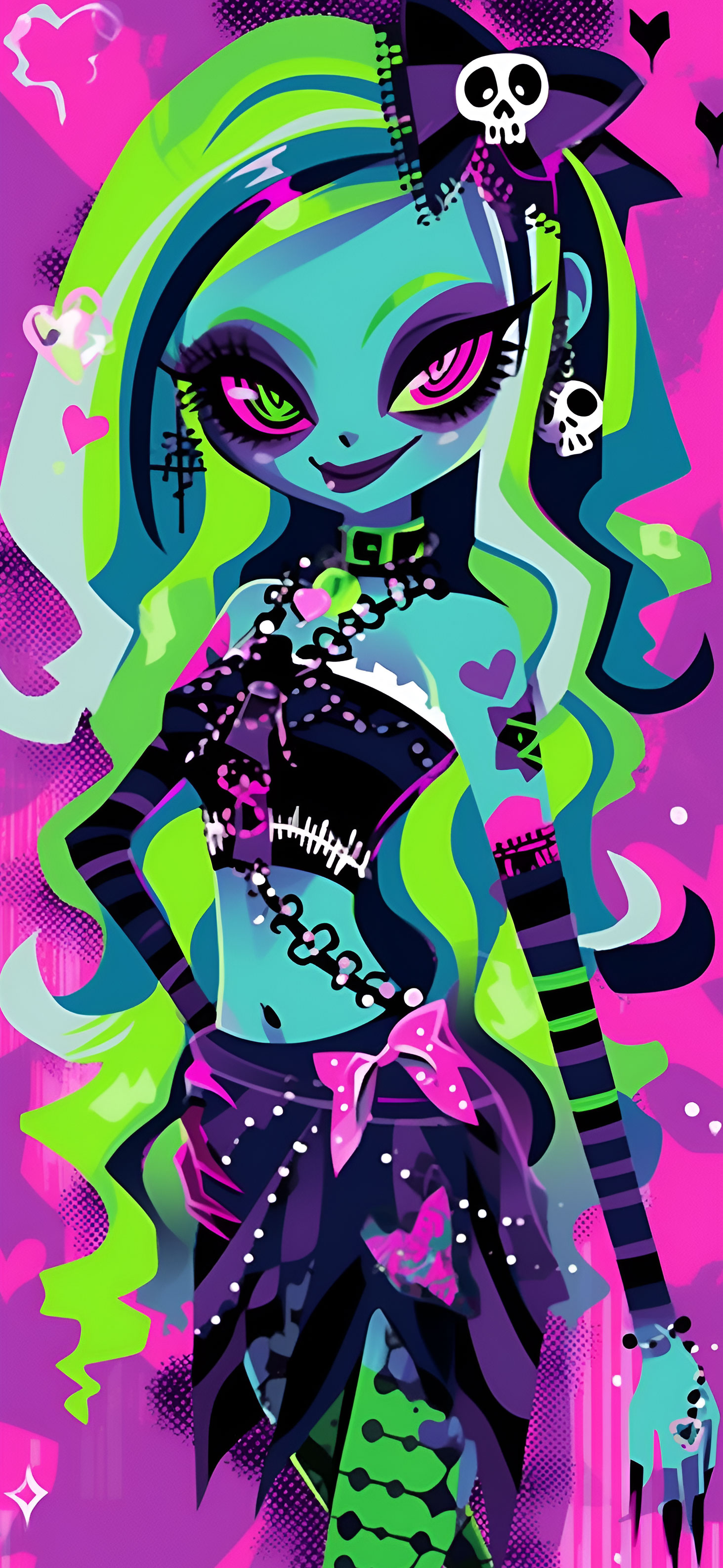 Monster High Green Girl Wallpaper