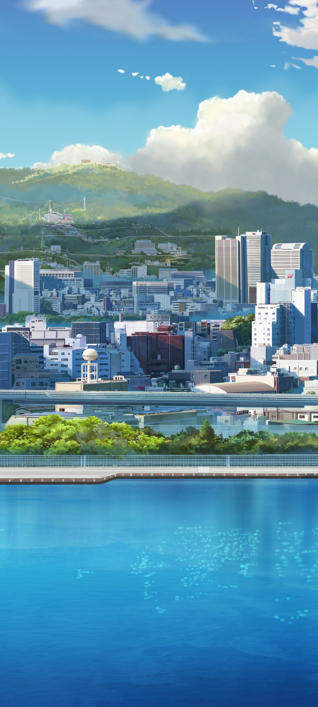 Mobile wallpaper: Anime, City, Building