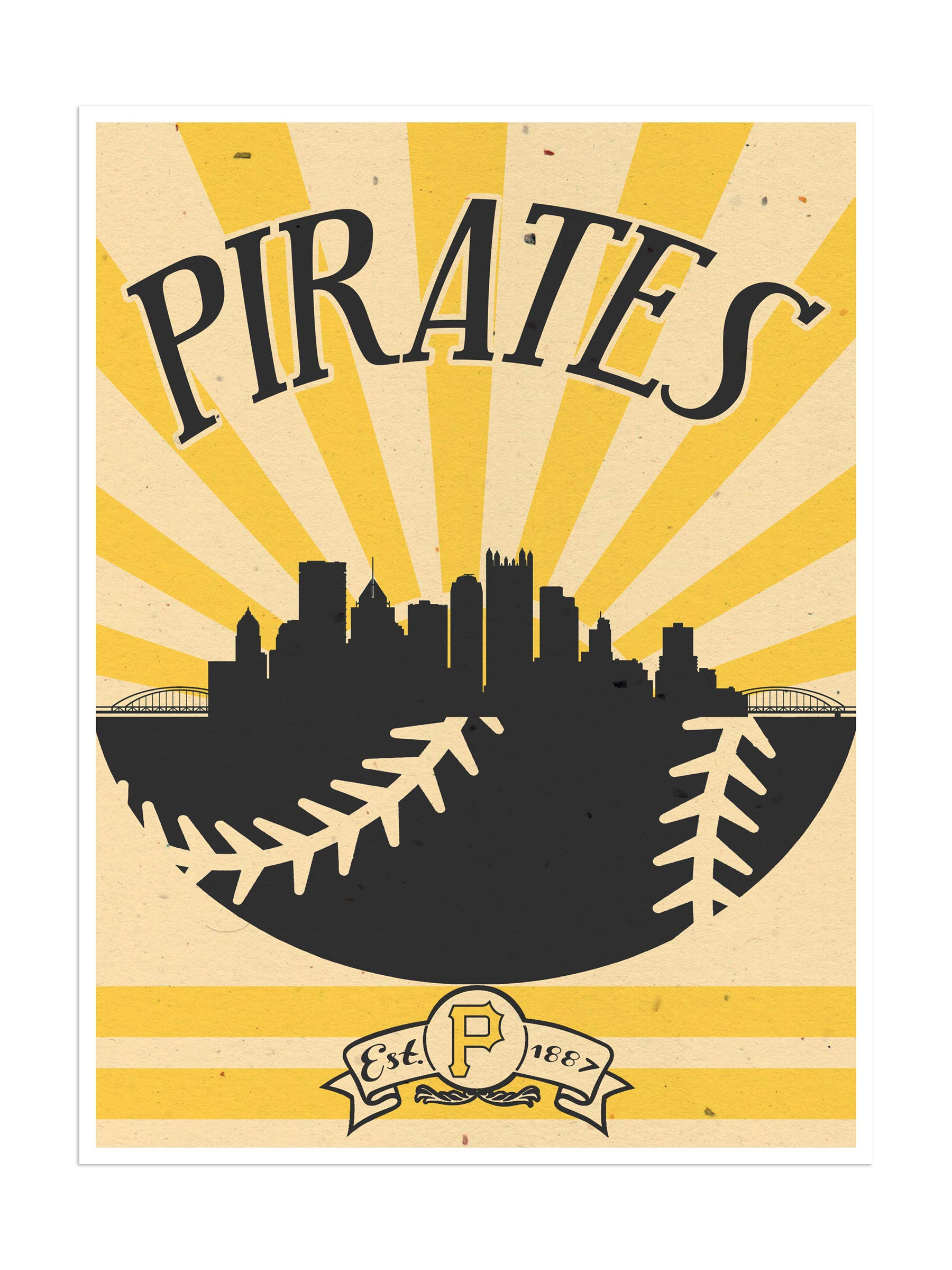 Pittsburgh Pirates Poster Sunset Art