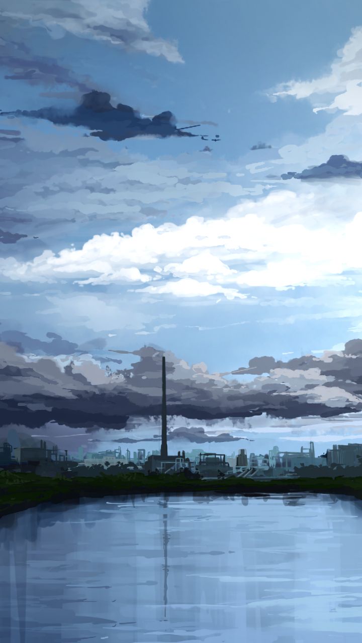 Mobile wallpaper: Anime, Landscape, Sky