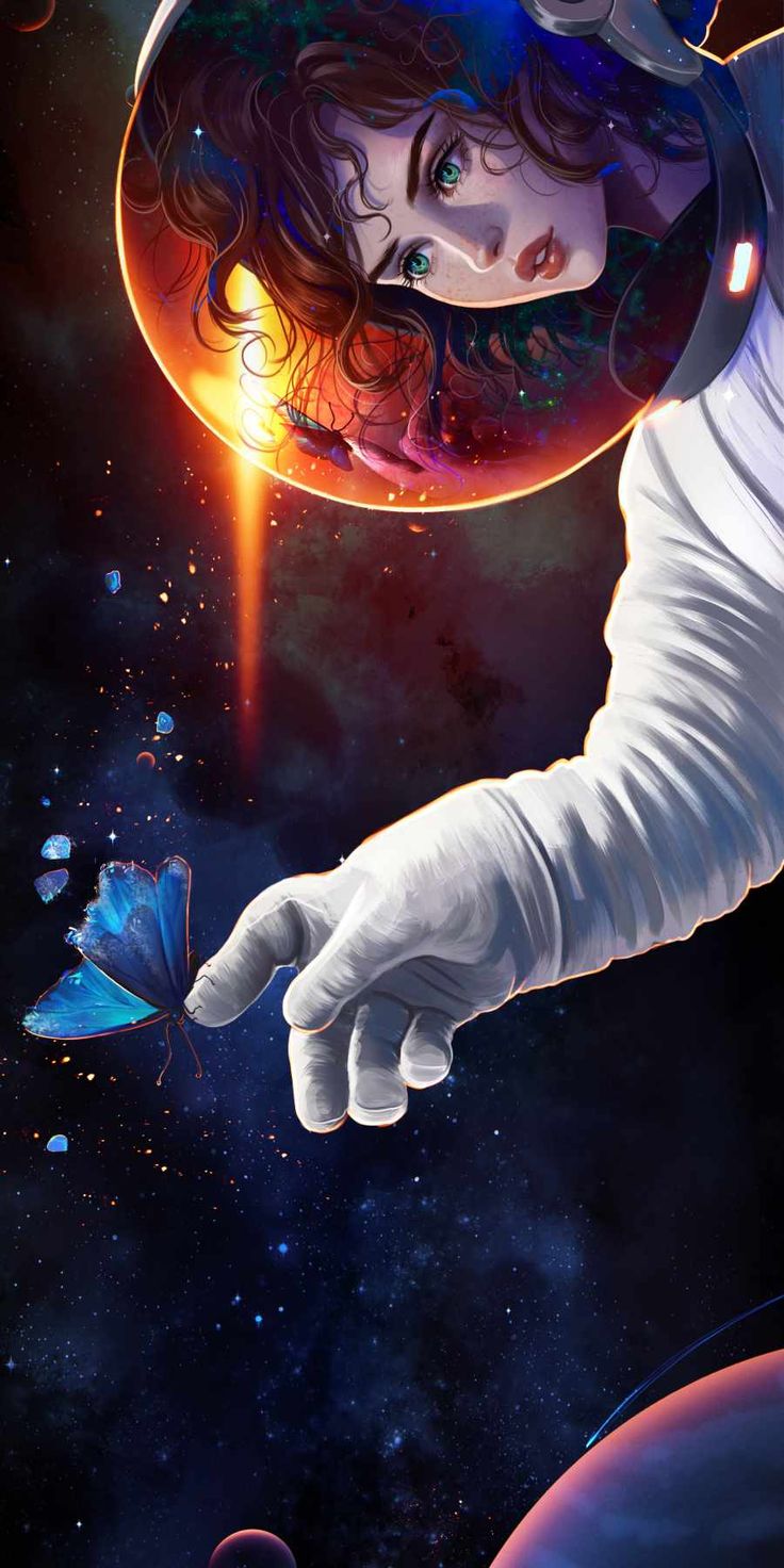 Space Girl IPhone Wallpaper