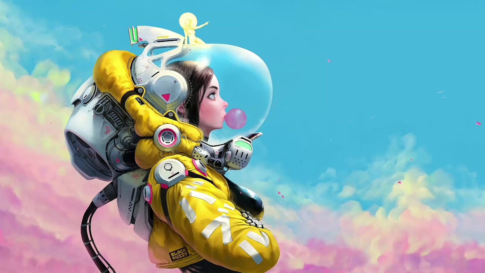 Space Suit Girl Bubble Gum Live