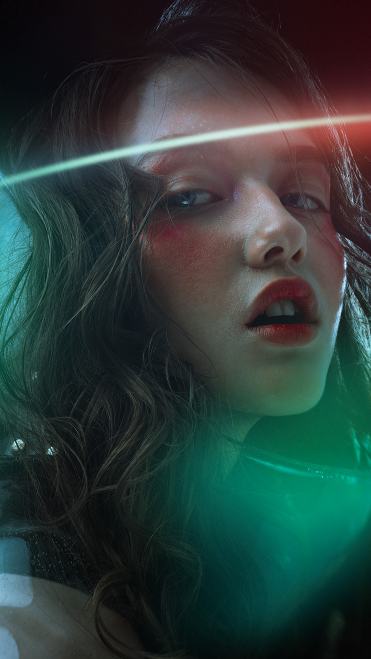 Cyber Girl Beauty Space Wallpaper