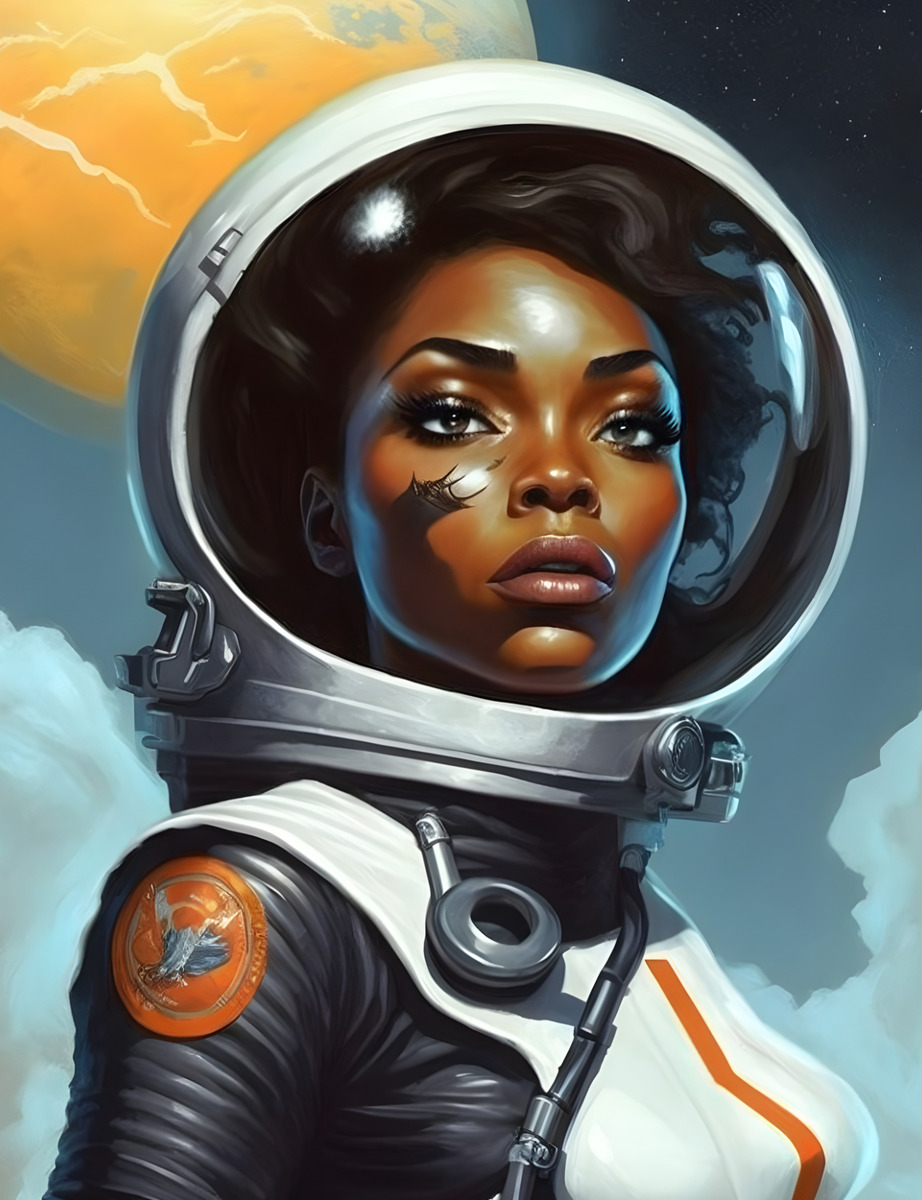 Black Girl Women Space Astronauts