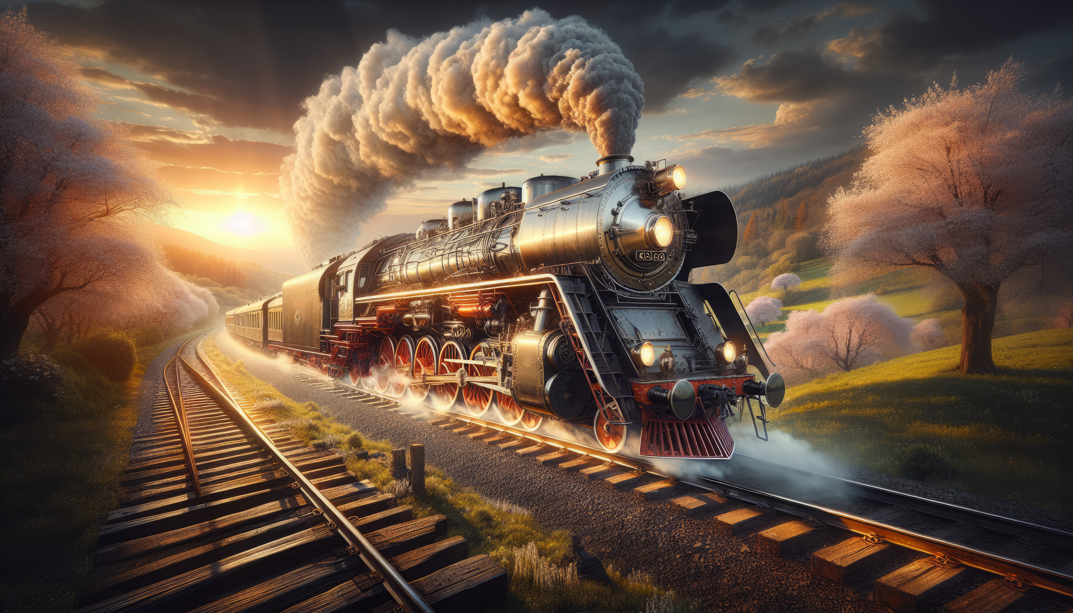 Historic Steam Train HD Wallpaper
