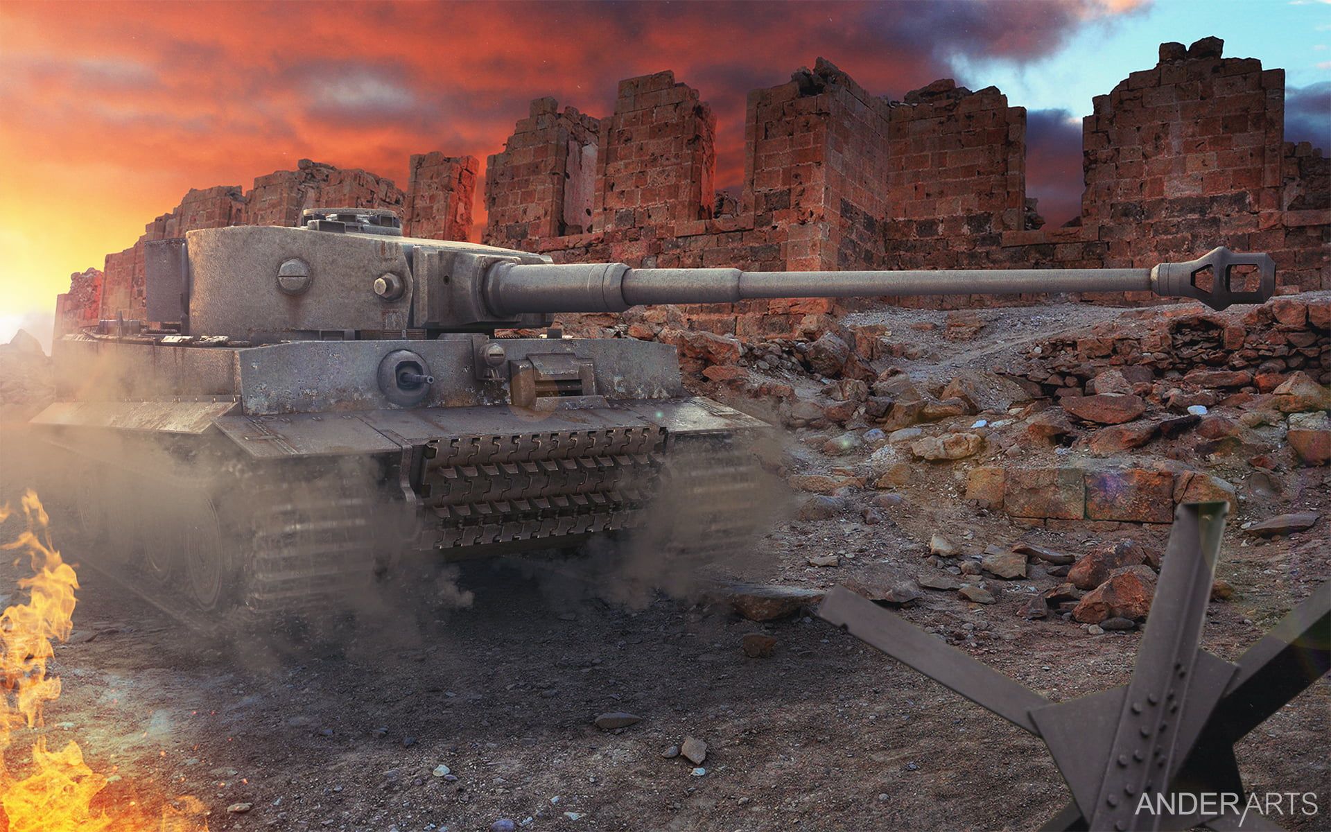 HD Wallpaper: Gray Military Tank