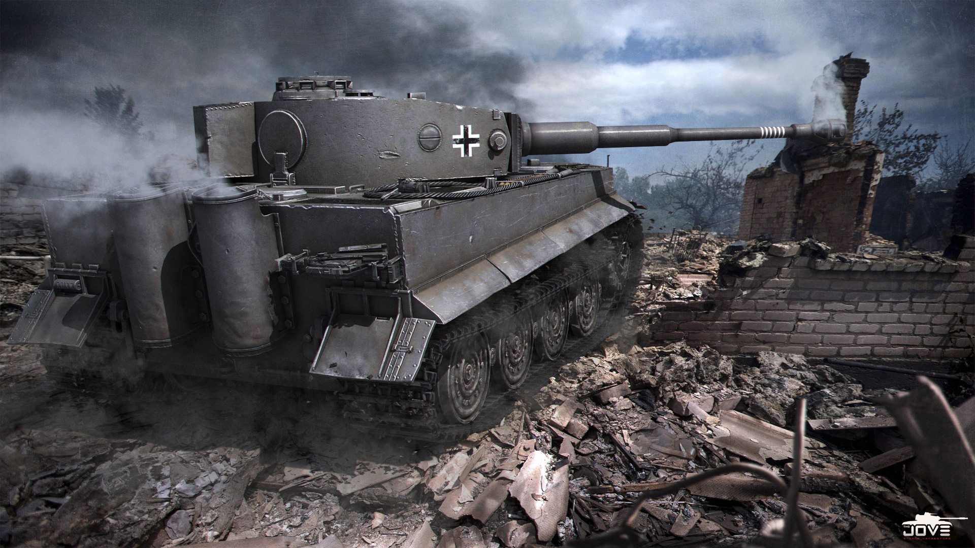Tanks tank Tiger I 3D Graphics 1920x1080