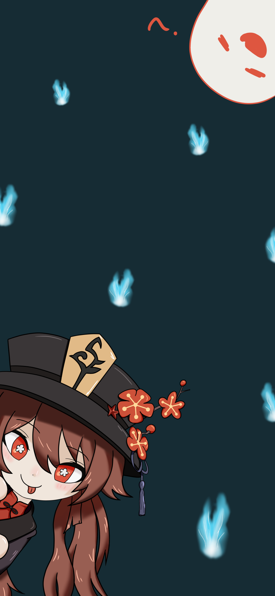 Hu Tao Phone Wallpaper Rin_Moki