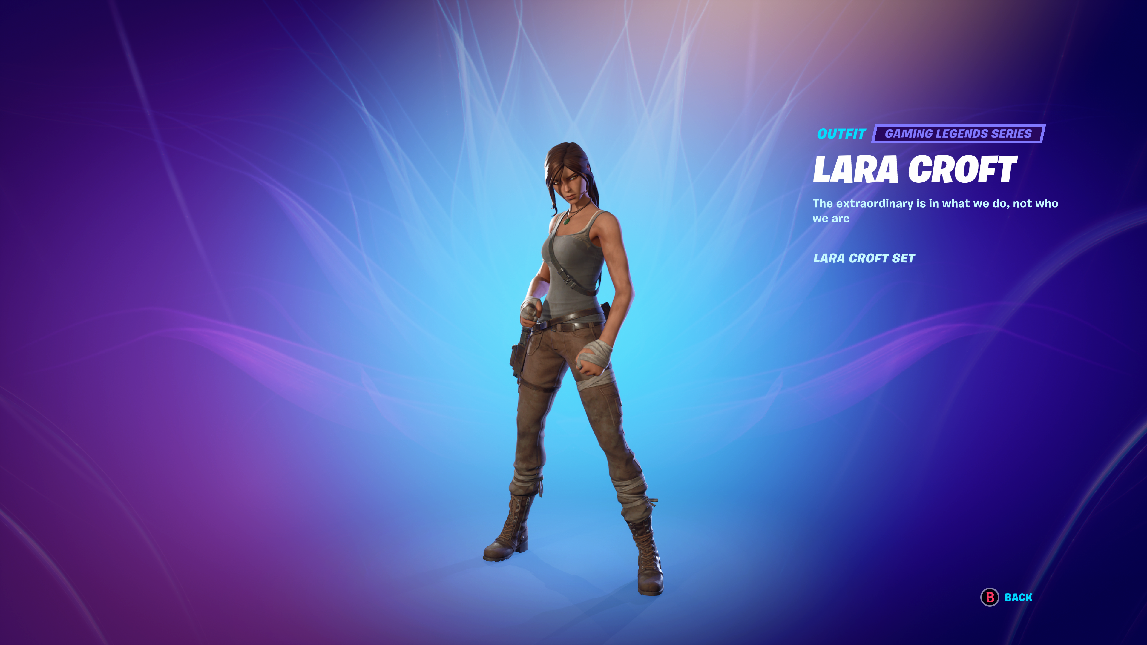 Lara Croft Fortnite Crossover Item Artwork