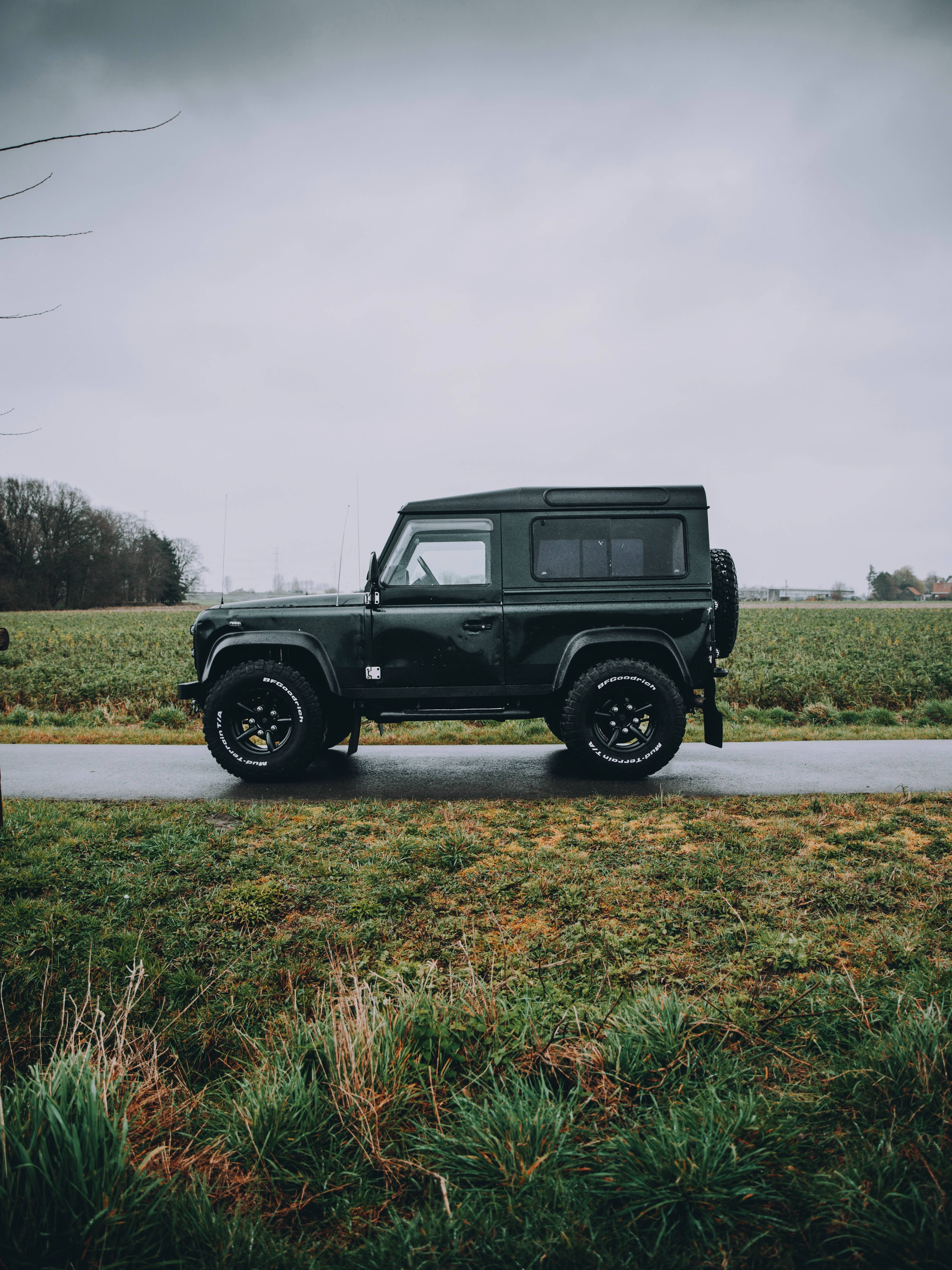Dark Green Land Rover Background