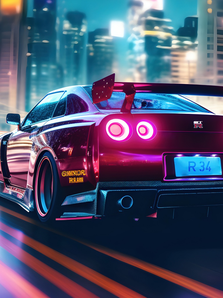 Nissan Skyline GT R R34 Wallpaper 4K