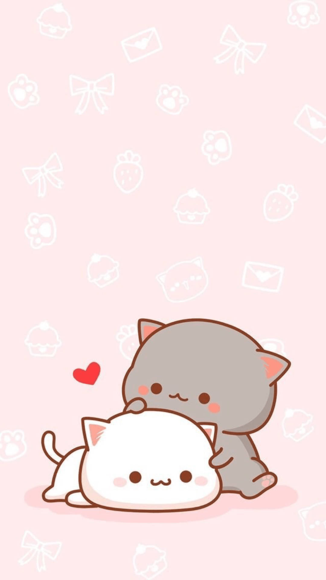 Download Goma And Peach Cats Kawaii iPad Wallpaper