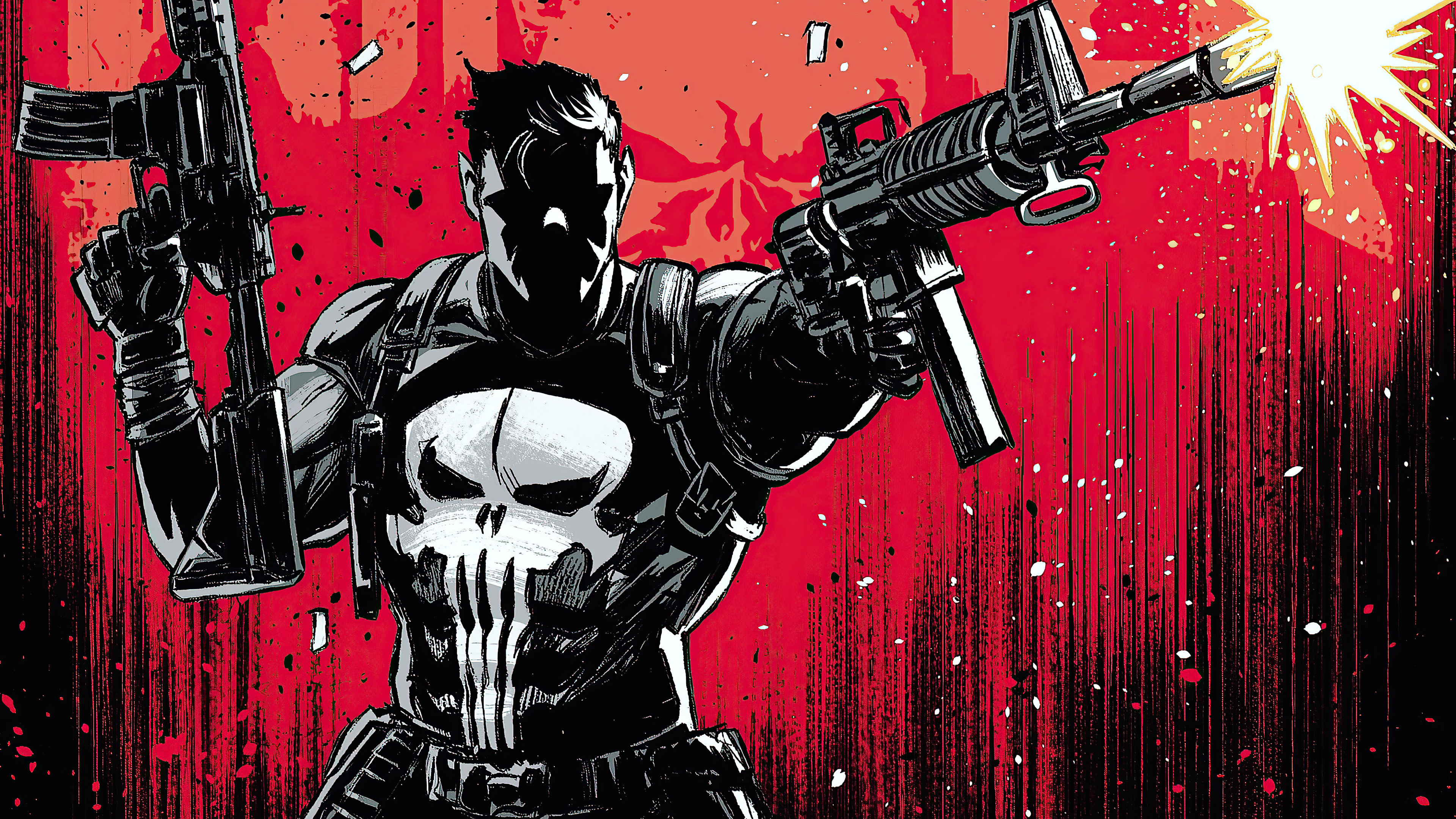 Comic Punisher 4k Ultra HD Wallpaper