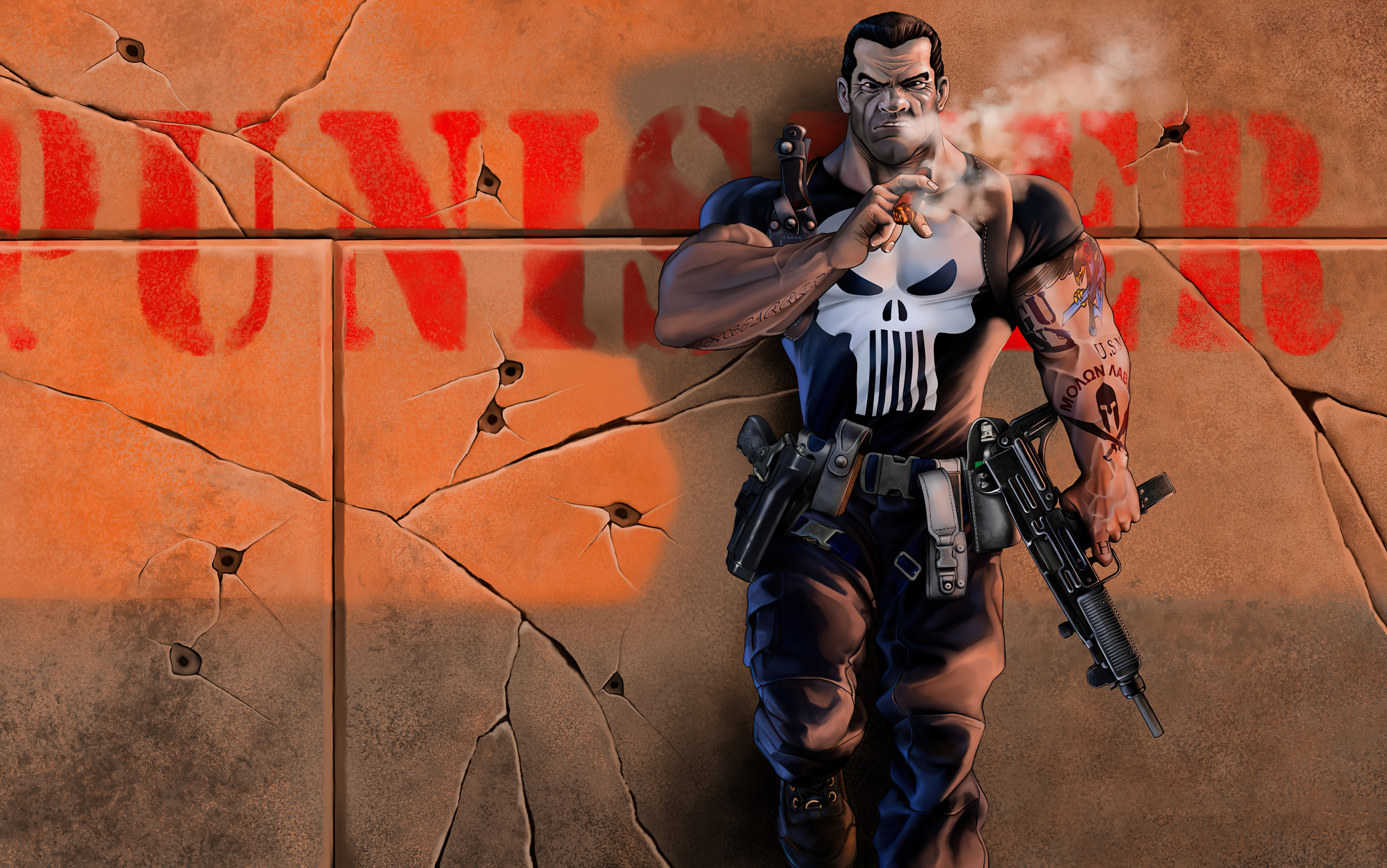 Punisher Comic Book Marvel 4k Wallpaper