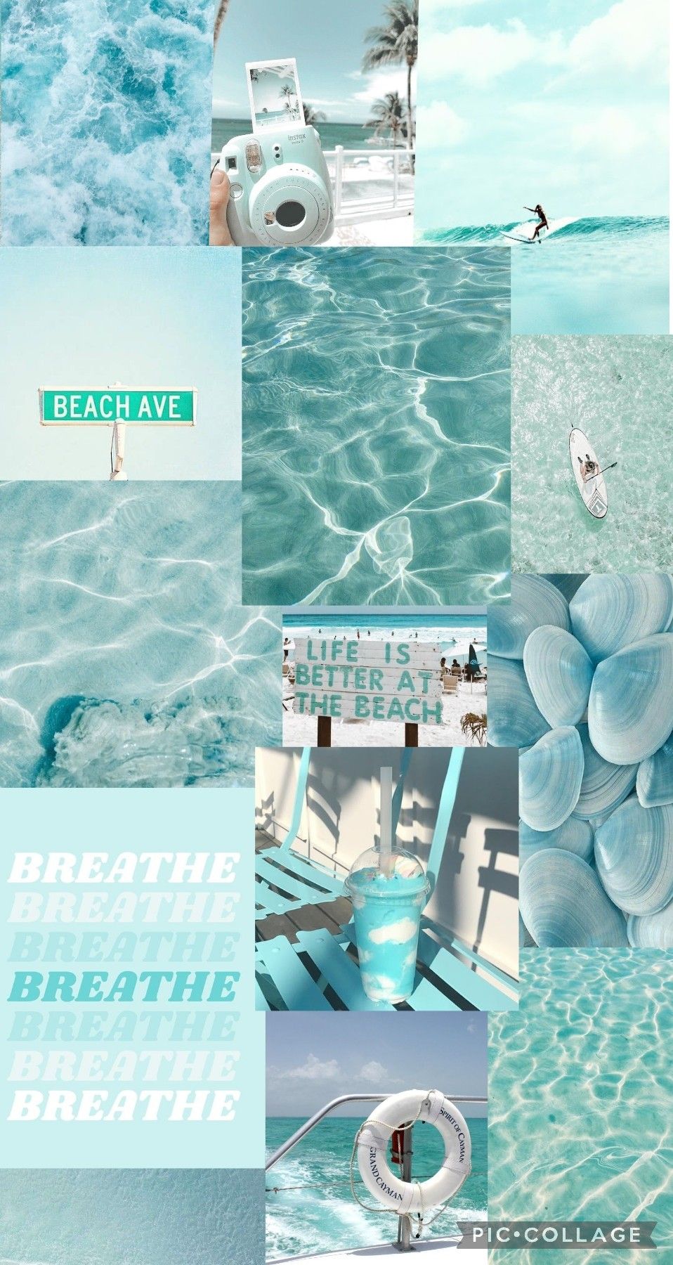 Aesthetic blue beachy wallpaper!