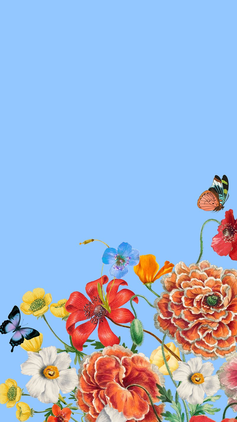 Aesthetic autumn flower phone wallpaper