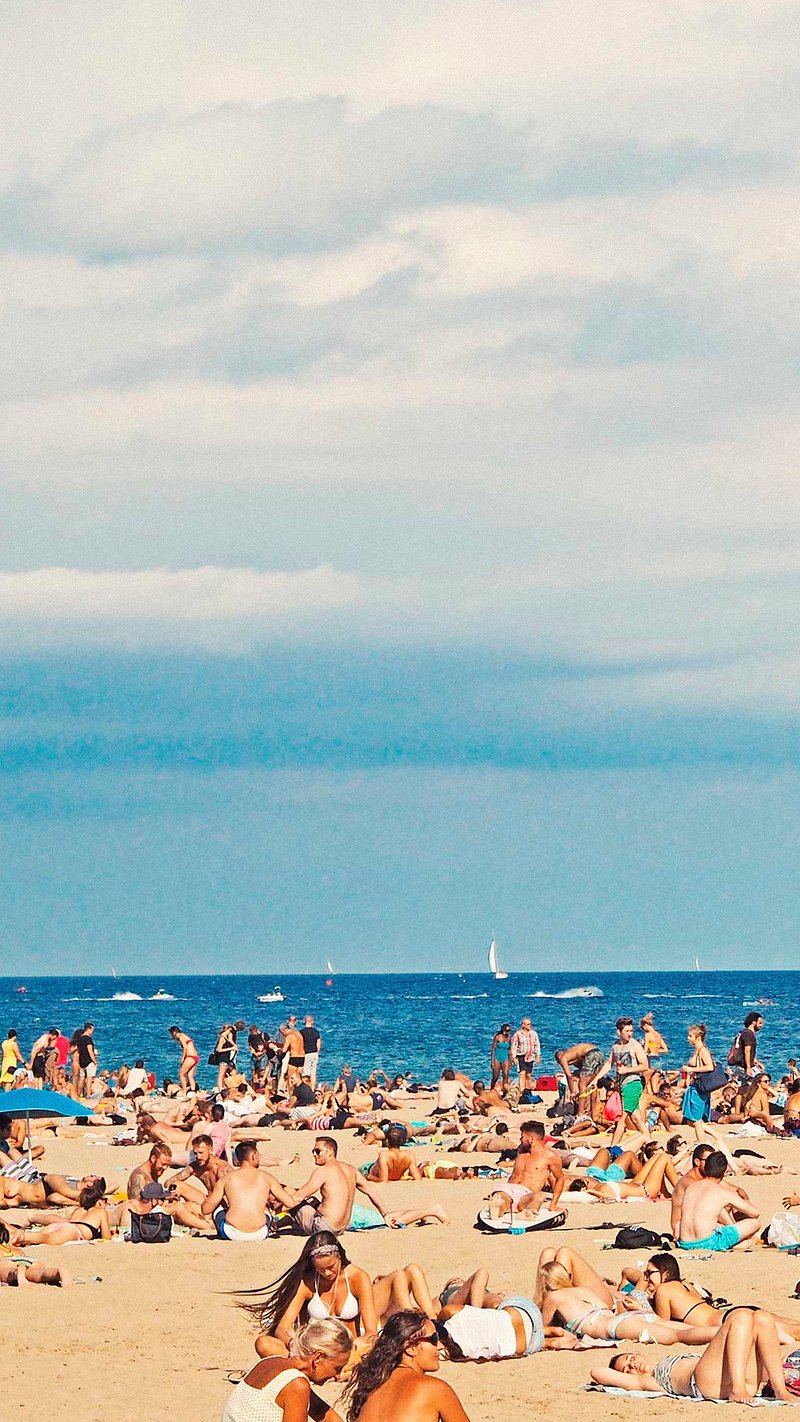 Crowded Beach People Image. Free