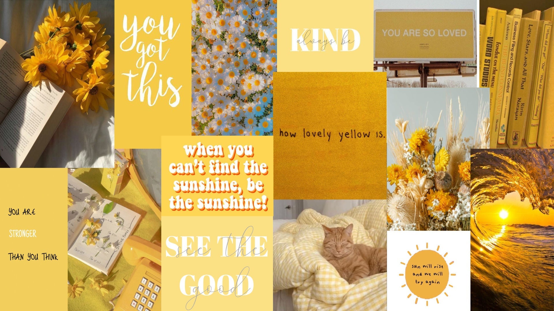 BRIGHT Yellow Aesthetic Wallpaper