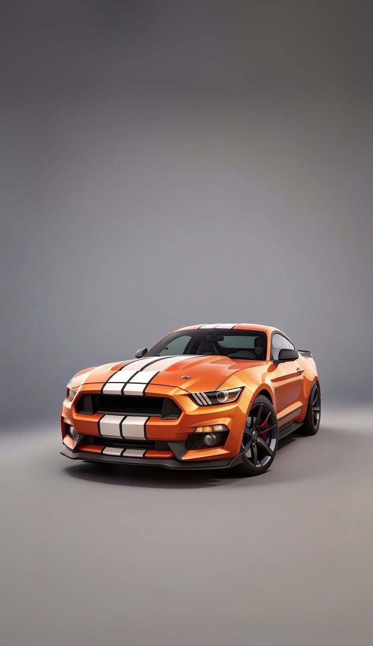 Ford Mustang Orange iPhone Wallpaper