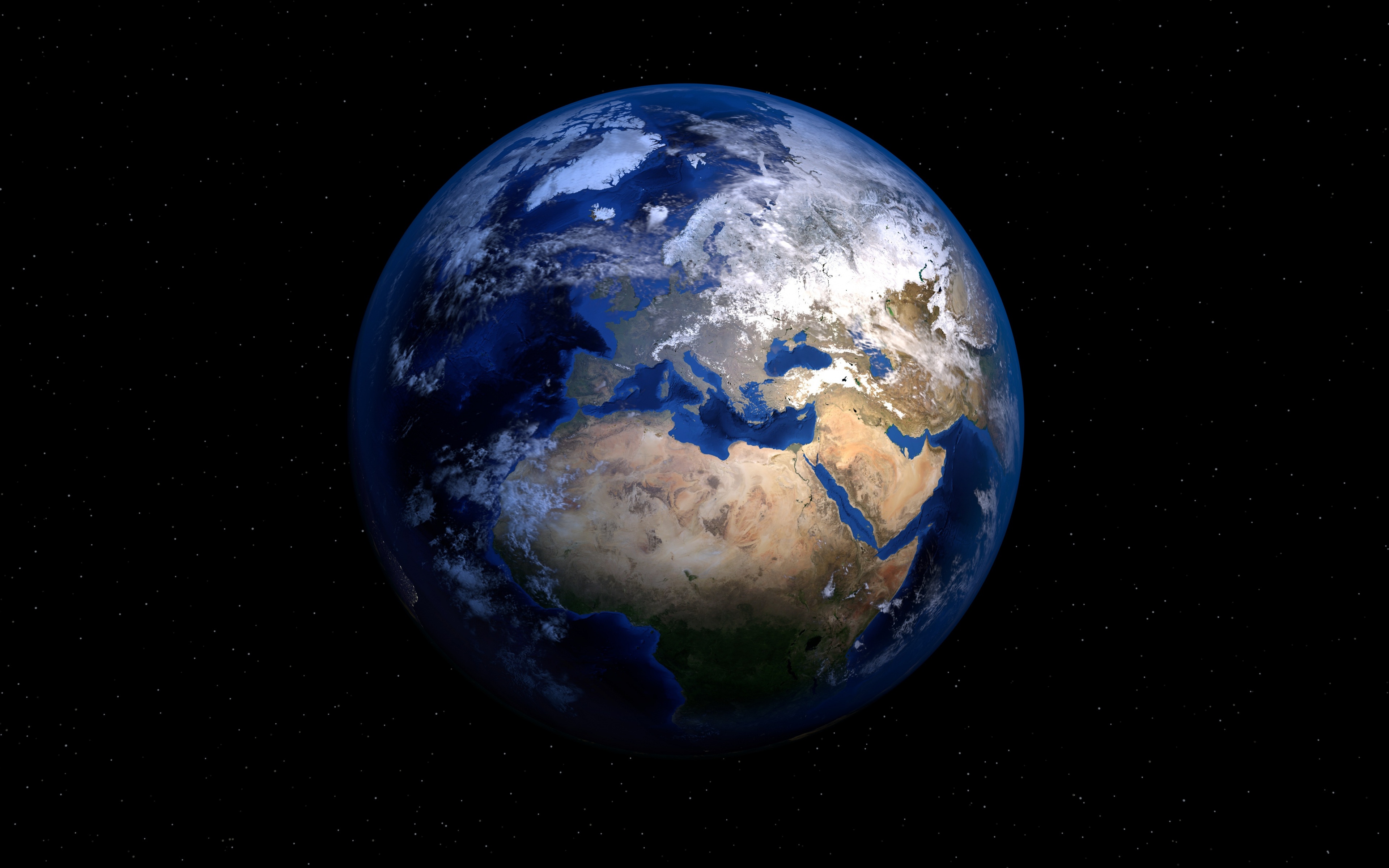 Earth Space Black background 3840x2400
