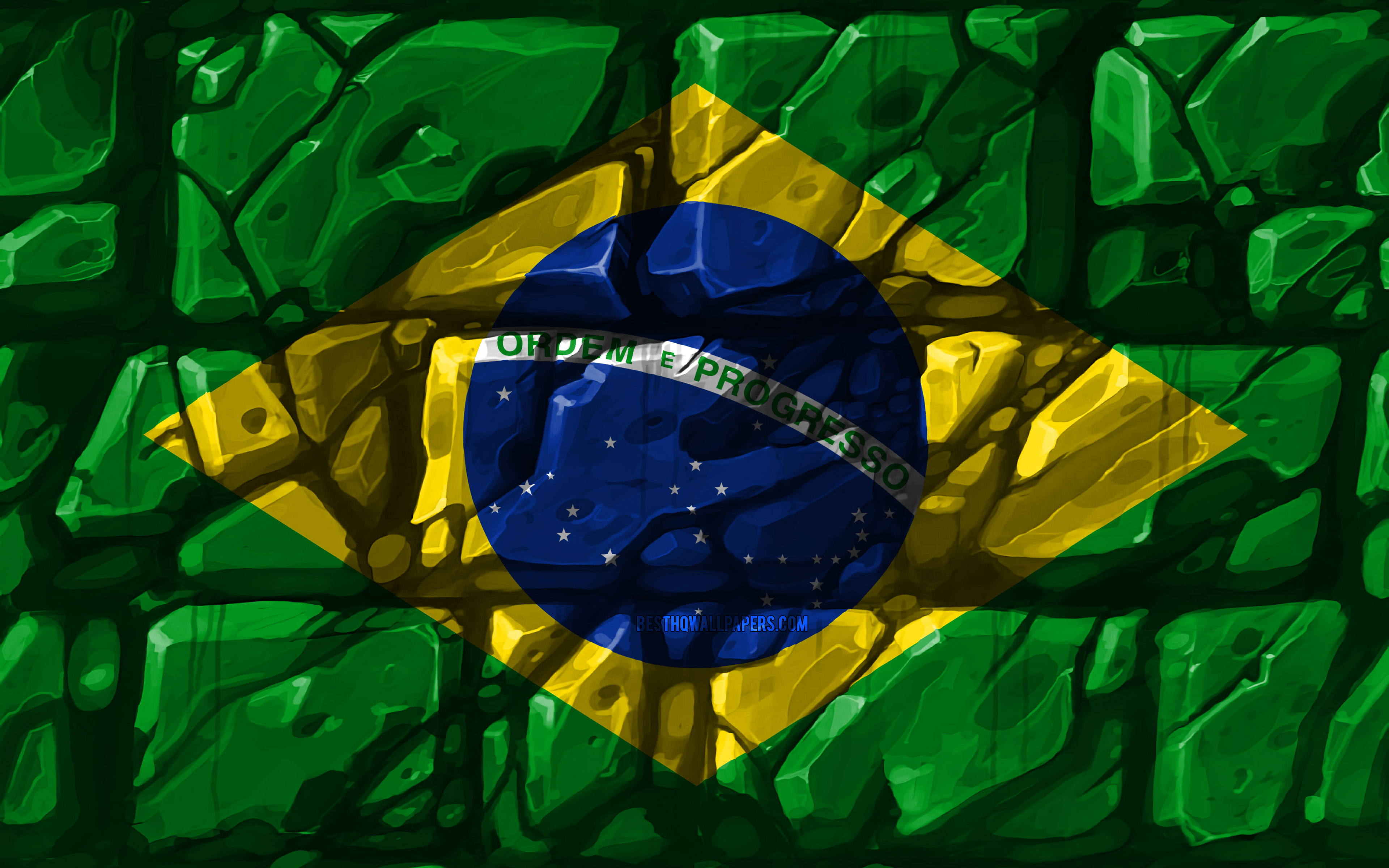 Download wallpaper Brazilian flag
