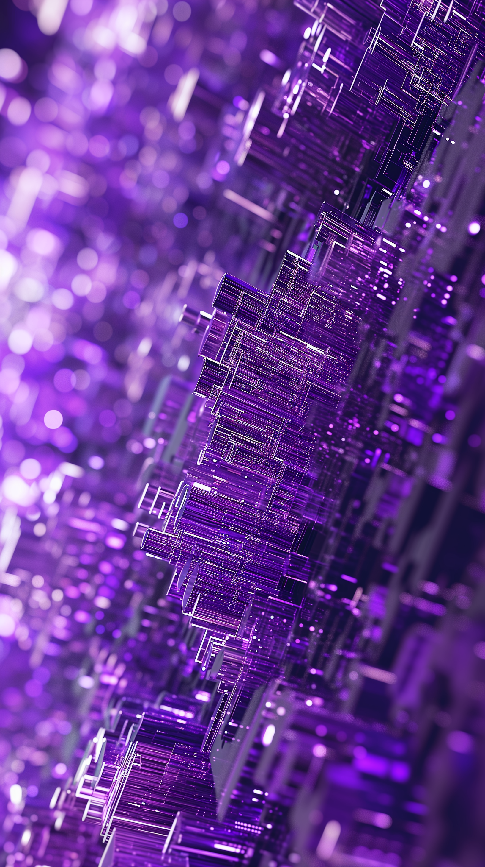 Purple Abstract Tech Wallpaper