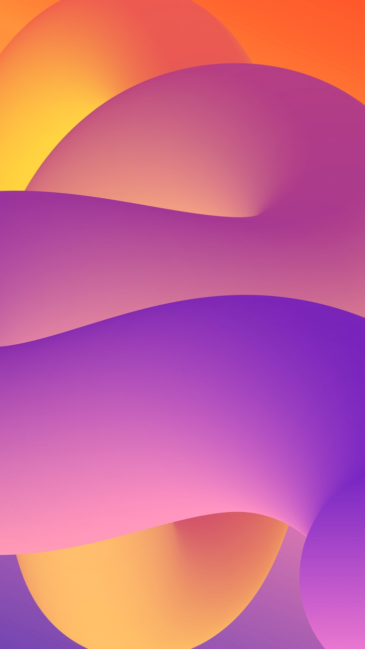 3D shapes mobile wallpaper, purple