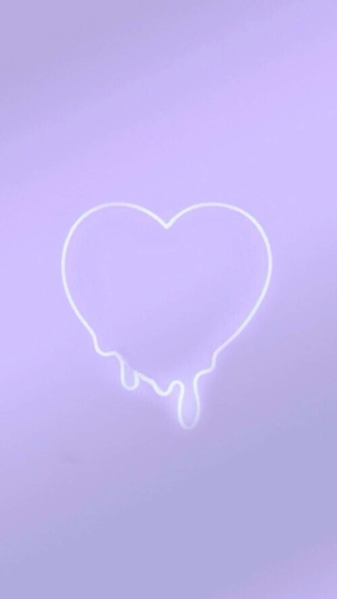 Pastel Purple iPhone Heart Wallpaper