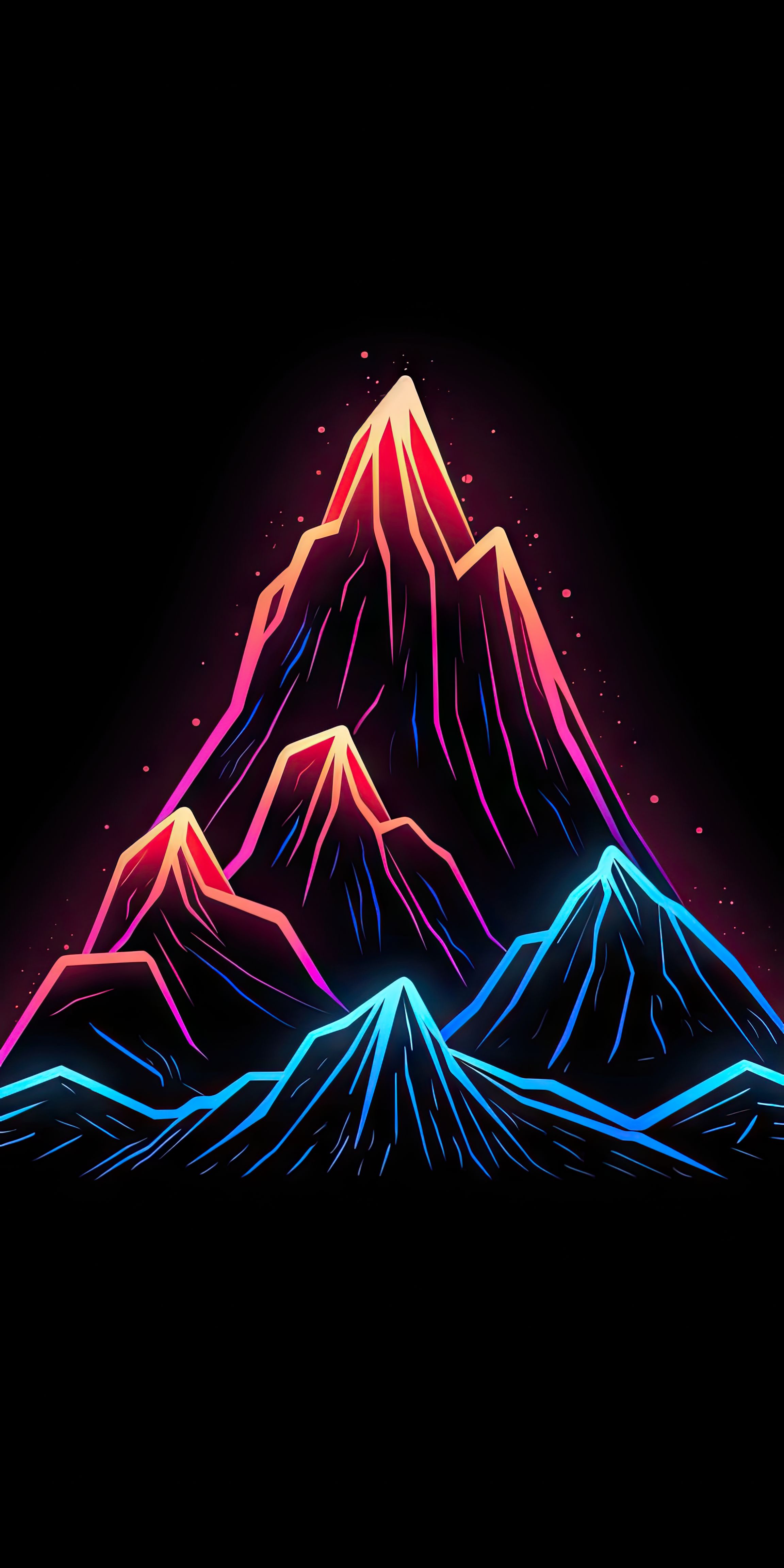 Neon Mountains (by Wallpop), r