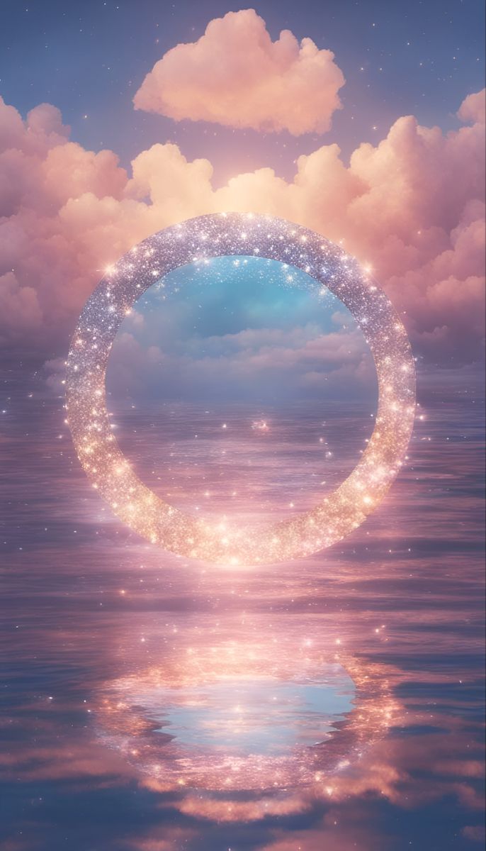 Dreamcore fantasy portal glowing over