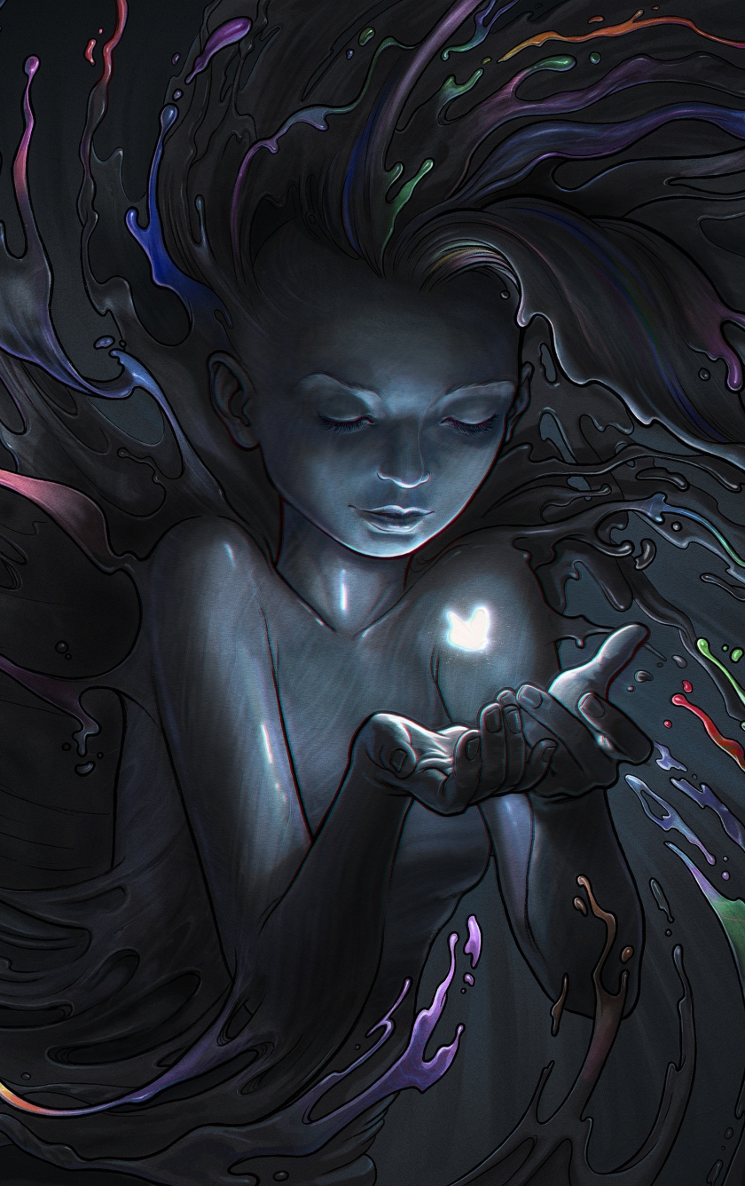 wallpaper 840x1336 mystic fairy girl