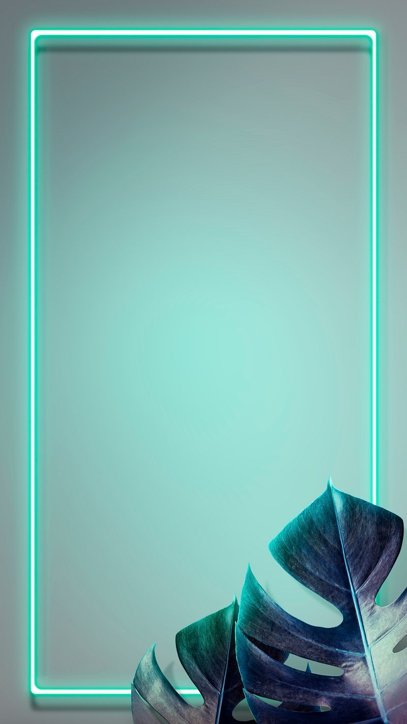 Tropical Green Neon Lights Phone Screen