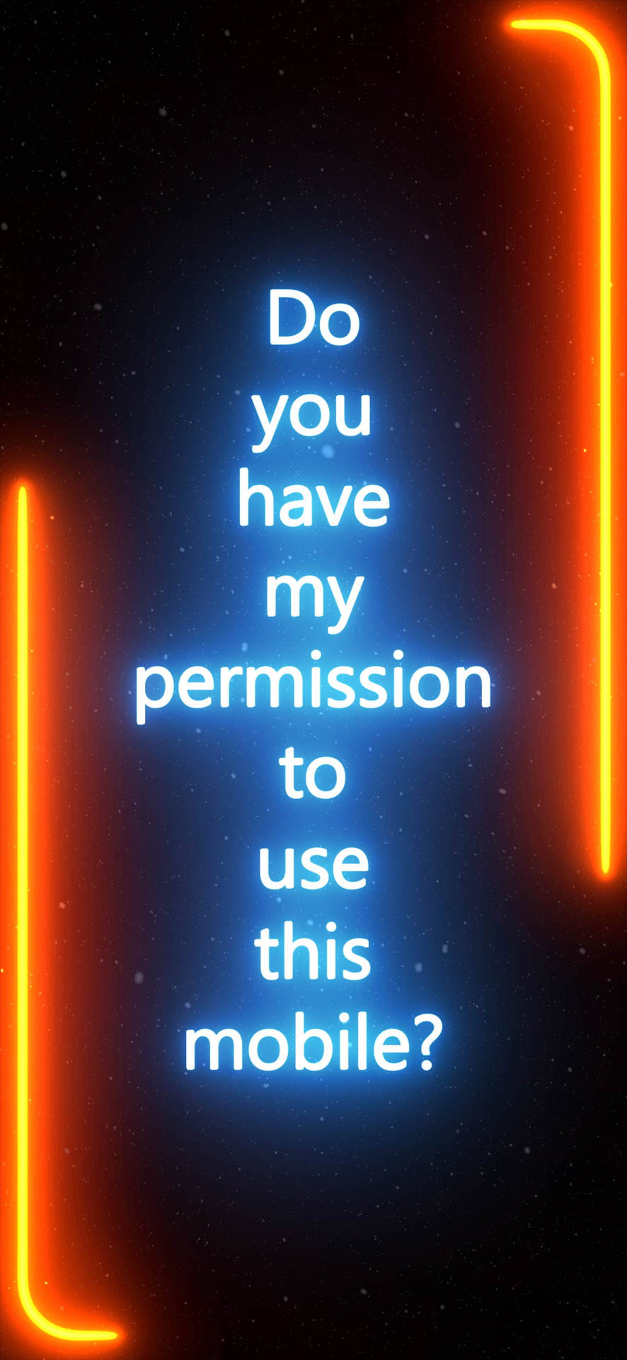 Funny Get Off My Phone Neon Wallpaper