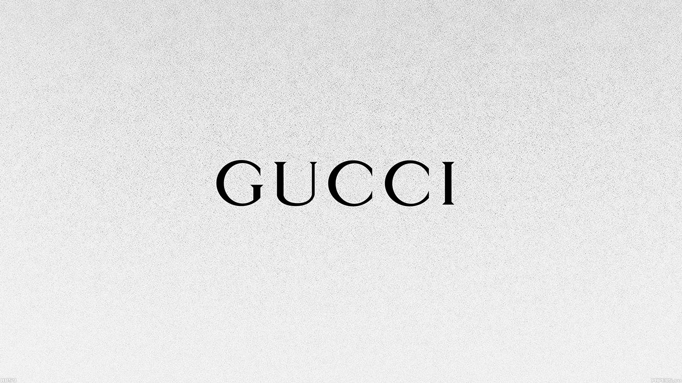 Wallpaper Gucci White Logo