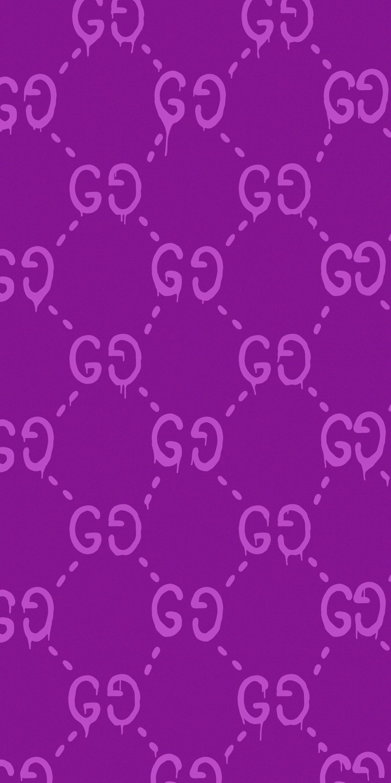 Gucci Ghost Pattern Purple Wallpaper