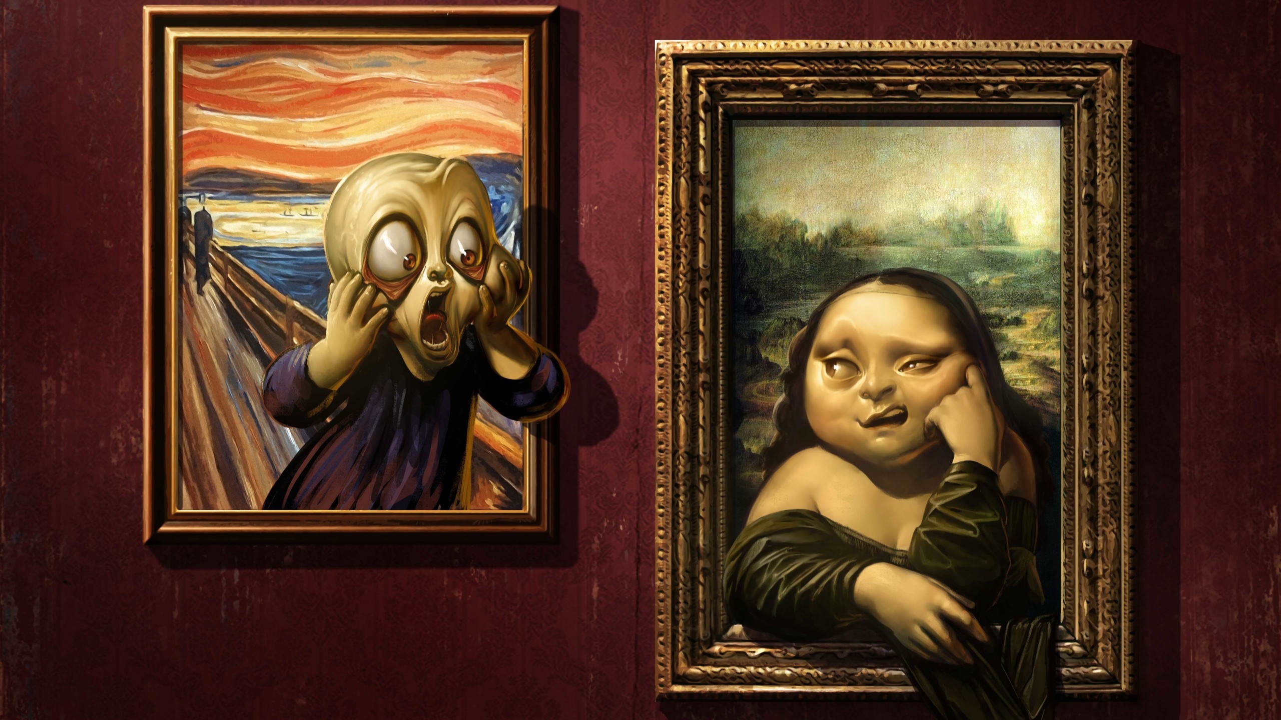 HD desktop wallpaper: Funny, Painting