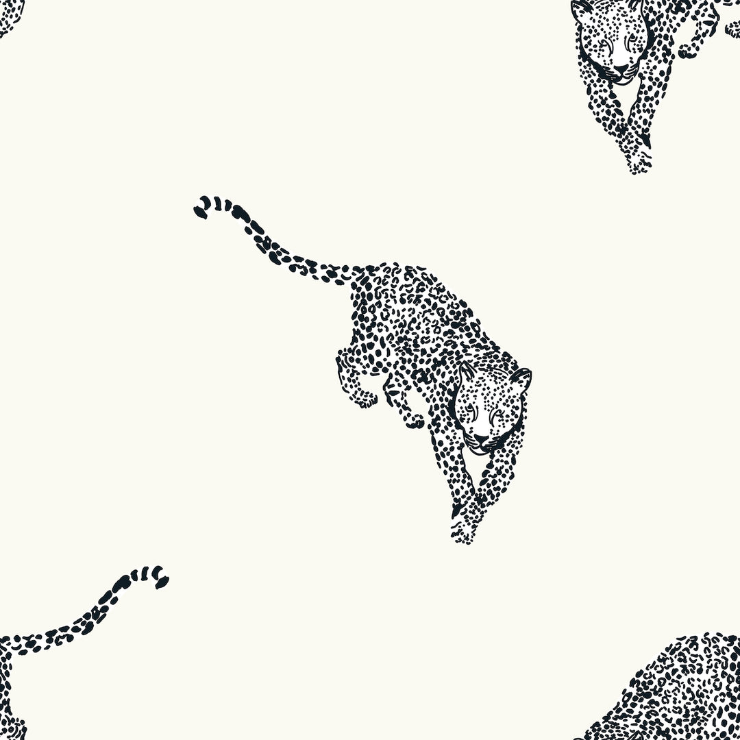 Trendy Leopard Wallpaper, Black