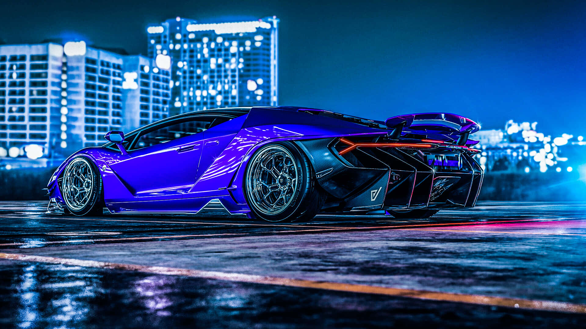 Download Supercar Blue Lamborghini