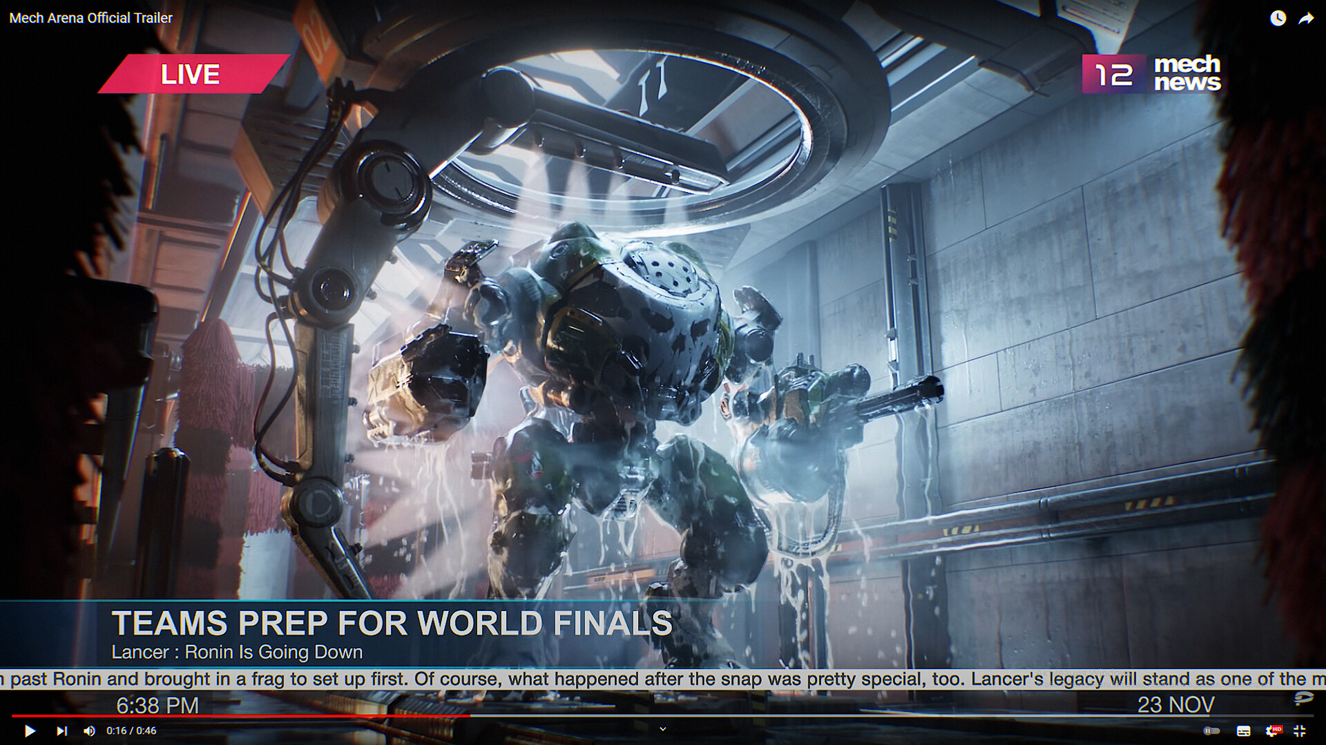 Design work for game trailer MechArena