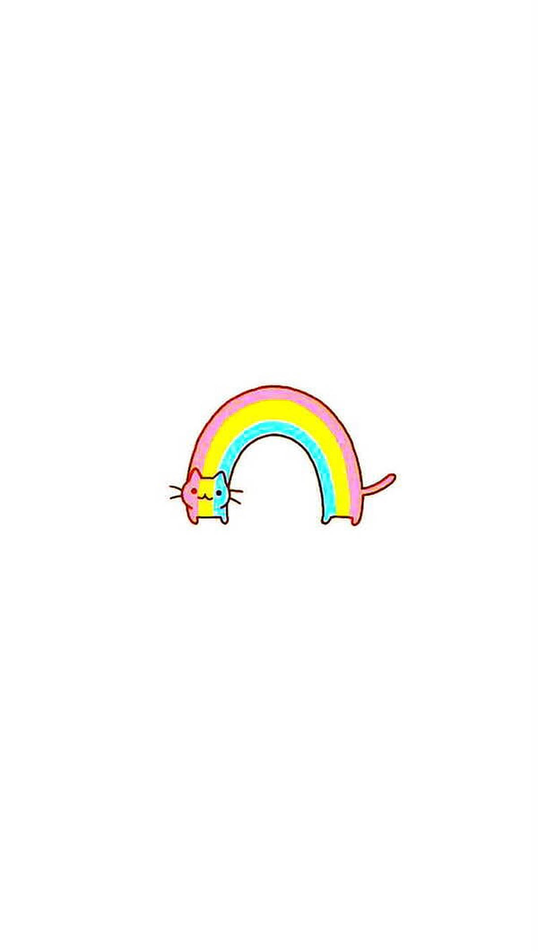 Download Cute Pastel Rainbow Cat Vector