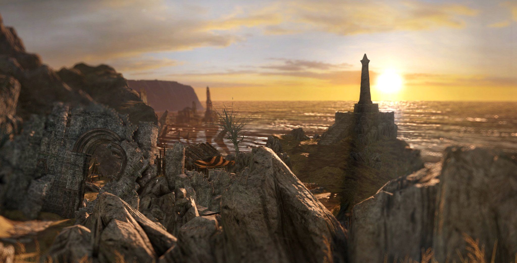 Dark Souls 2 Majula Panoramic Screenshots