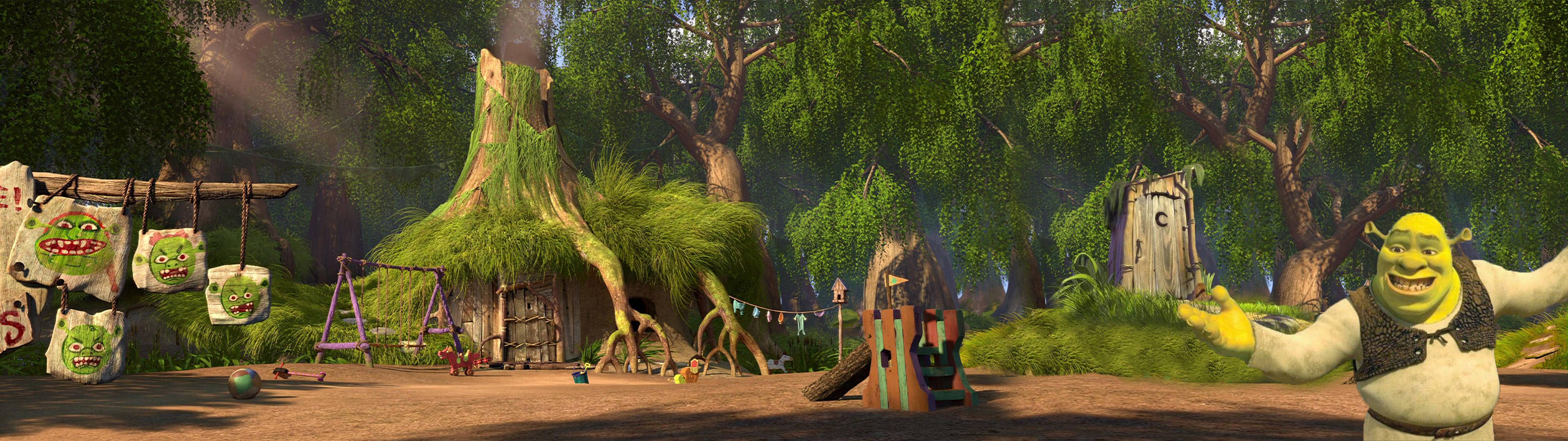 Download Shrek Panoramic View Wallpaper