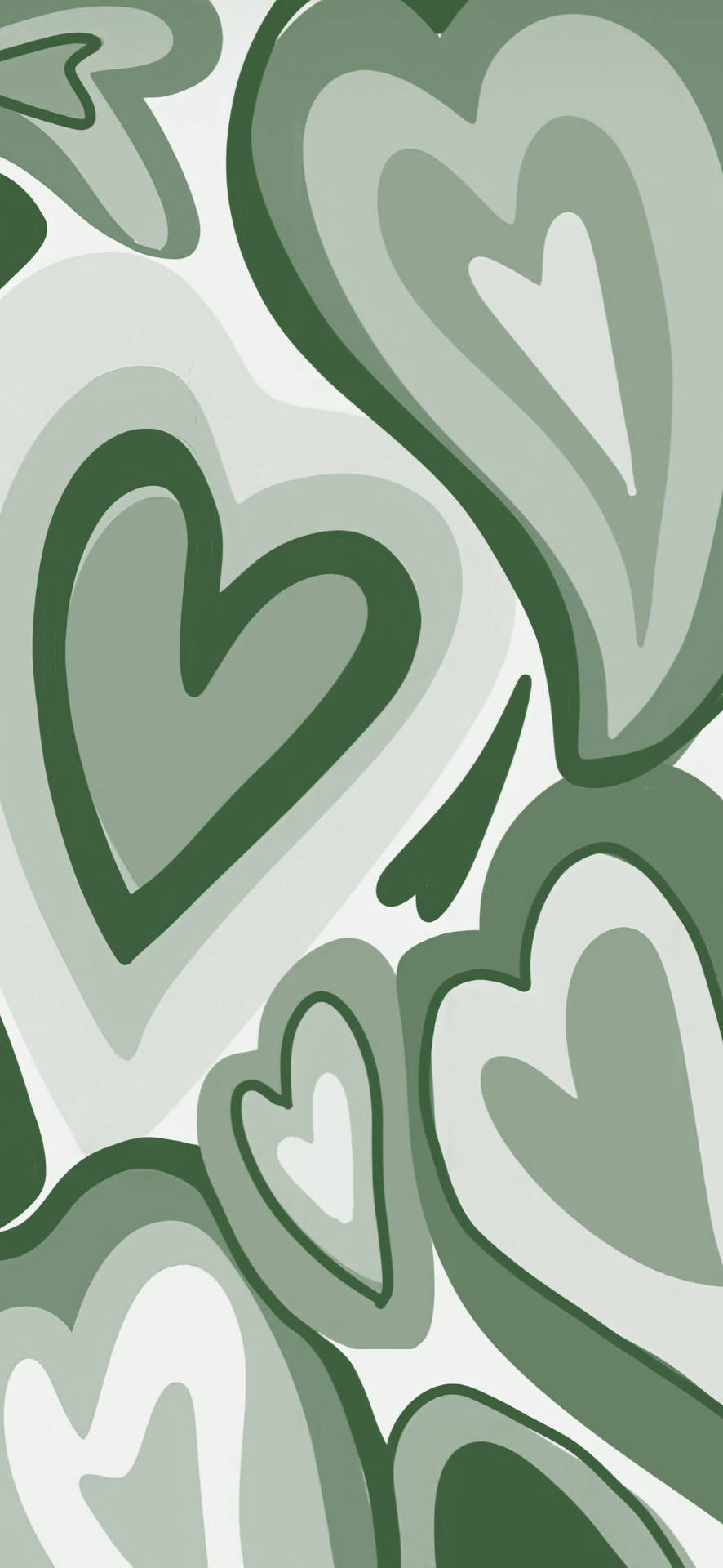 Download free Green Hearts Abstract