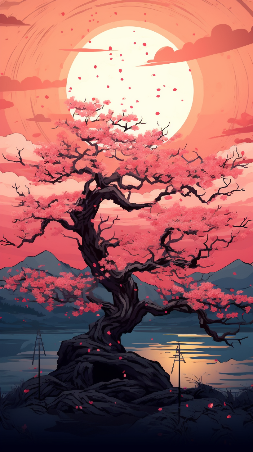 Sunset Silhouettes Manhua Wallpaper