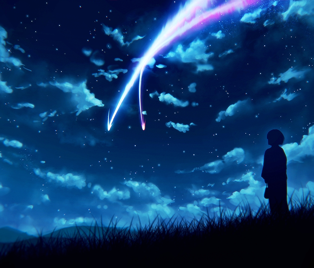 HD desktop wallpaper: Anime, Sky, Night
